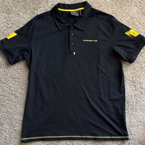 Porsche Design Polo in Black with Yellow Highlights